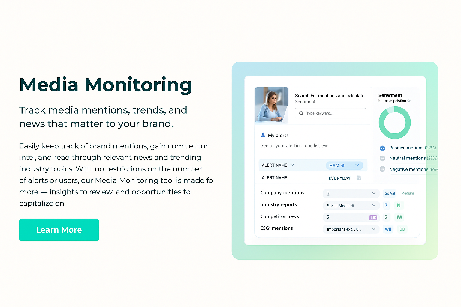 Monitoring dashboard UI